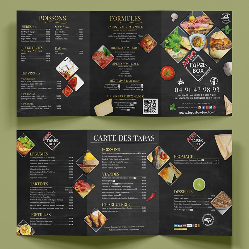 Dépliant tarifs Afro Tapas Box