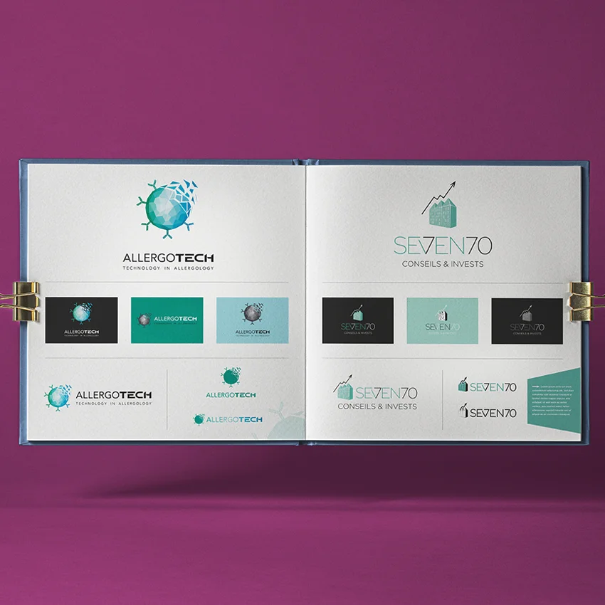 Logo et charte graphique pour Allergotech et SEVEN70