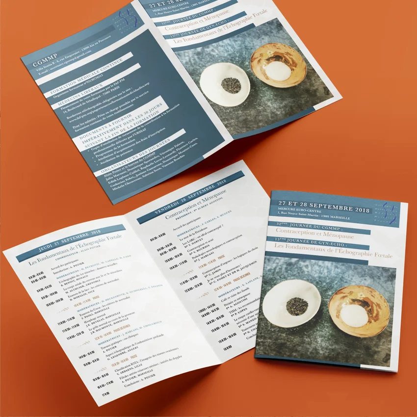 Dépliant Programme CGMMP - Collège de Gynécologie Médicale Marseille Provence