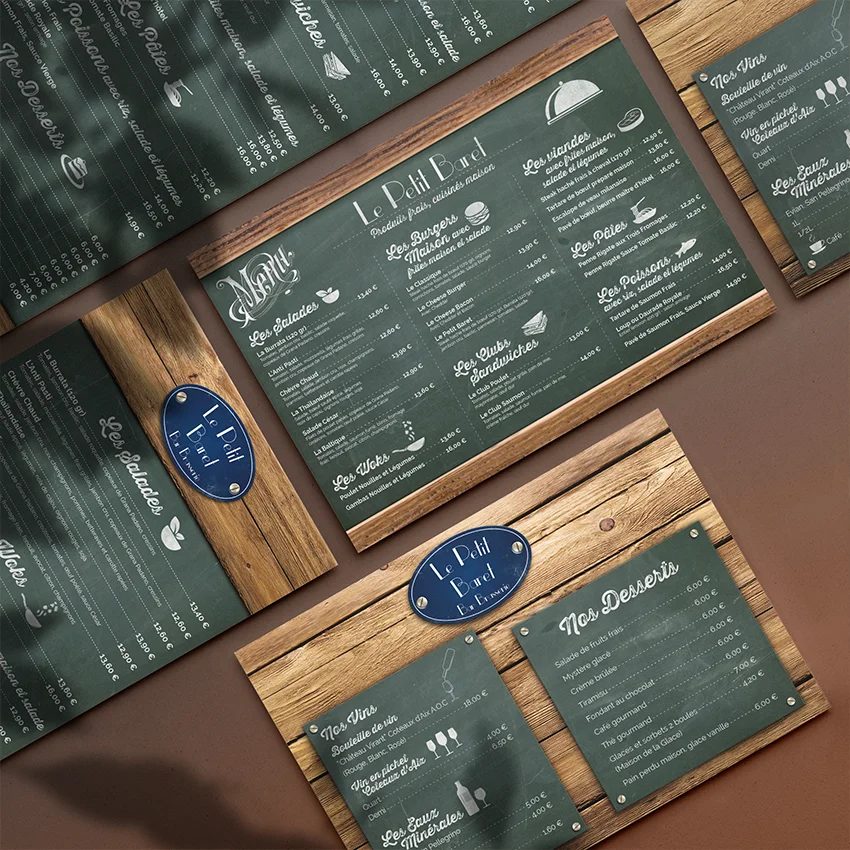 Menu restaurant Le Petit Barret